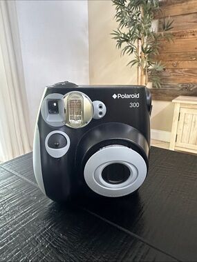 Polaroid 300 Instant Camera — Black and Light Gray Accents